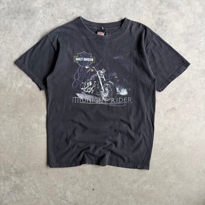 Vintage Harley Davidson Night Rider Wolf Woodstock NY T Shirt