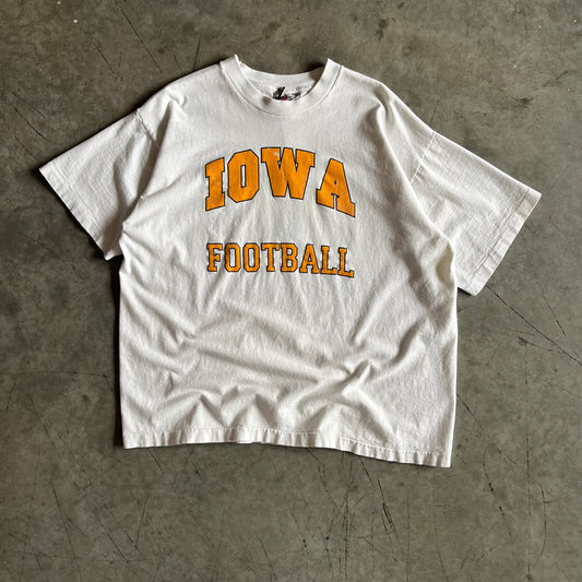 Vintage Iowa Football Spell-Out White Tee