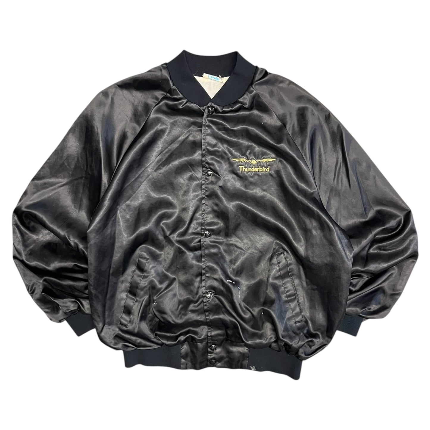 Vintage Thunderbird Satin Bomber Jacket
