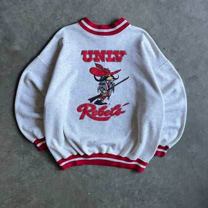 Vintage UNLV Rebels Mascot Striped Cuff Sweatshirt