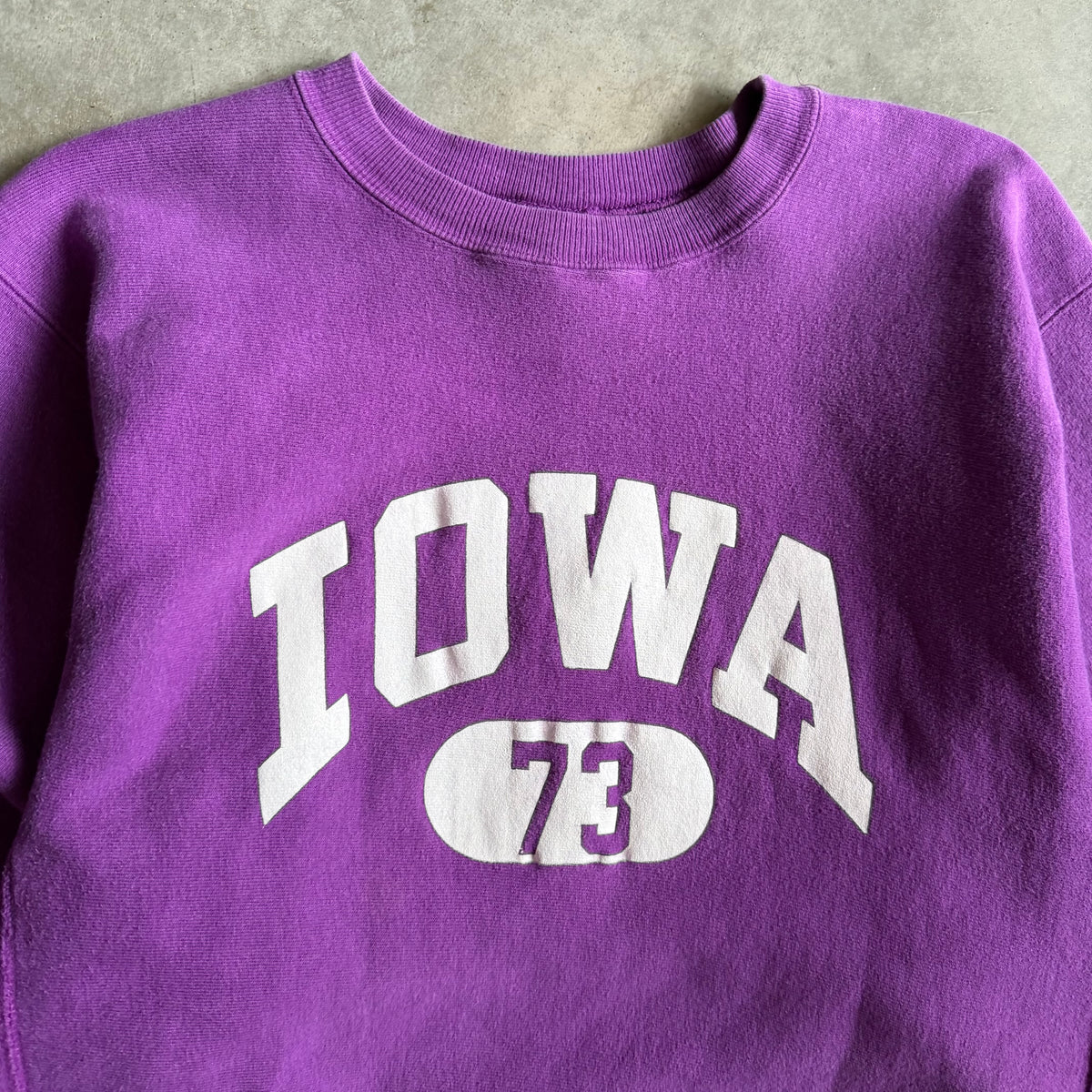 Vintage Champion Reverse Weave “Iowa #73” Purple Sweatshirt