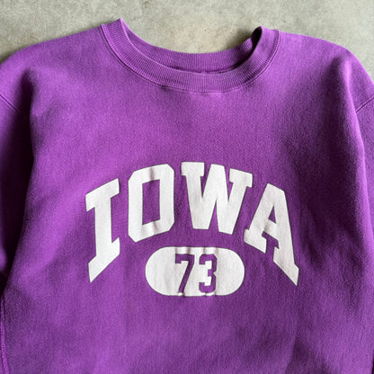 Vintage Champion Reverse Weave “Iowa #73” Purple Sweatshirt