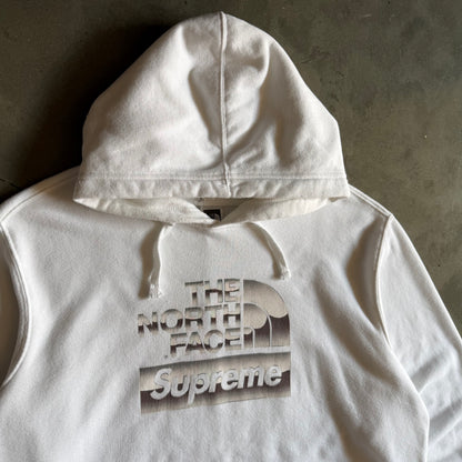 Supreme x The North Face SS18 Metallic Logo Hoodie White