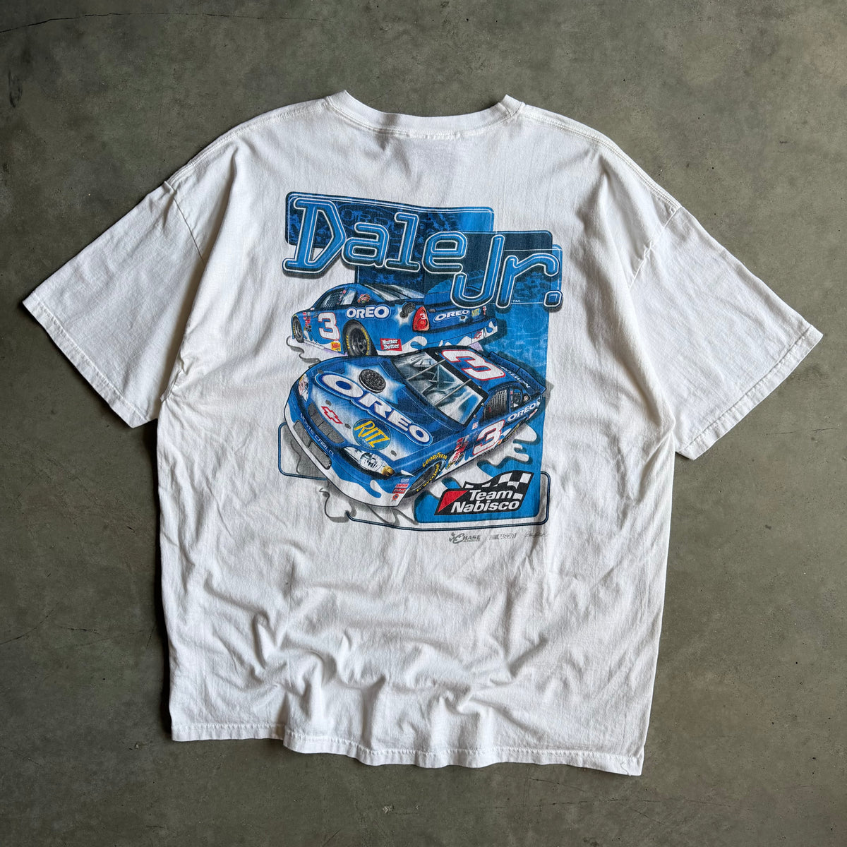 Y2K Chase Authentics NASCAR Dale Jr #3  White Tee
