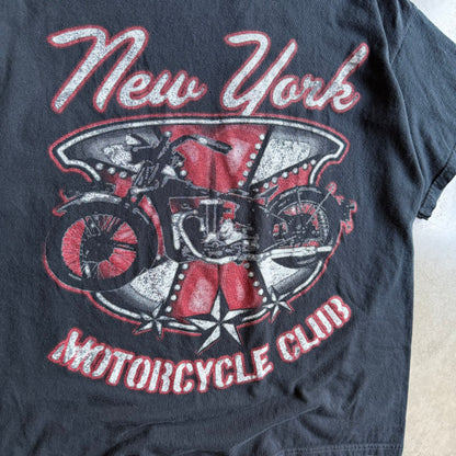Y2K New York Motorcycle Club Bobber Bike Tee