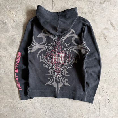 Women’s Y2K Harley Davidson Black Henley Graphic Thermal