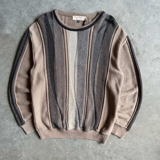 Vintage Norm Thompson Earth Tone Knit Sweater