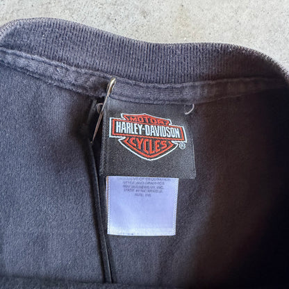 Harley Davidson Legendary Flame Eagle Spell Out Emblem Shirt