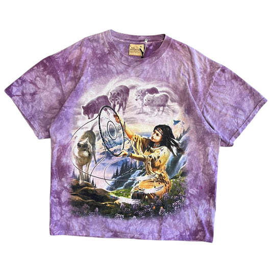 Y2K Native Women With Dream Catcher And Wolves Tee