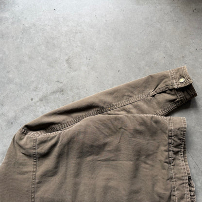 Y2K Aeropostale Olive Sherpa Collar Work Jacket w/ Camo Patch