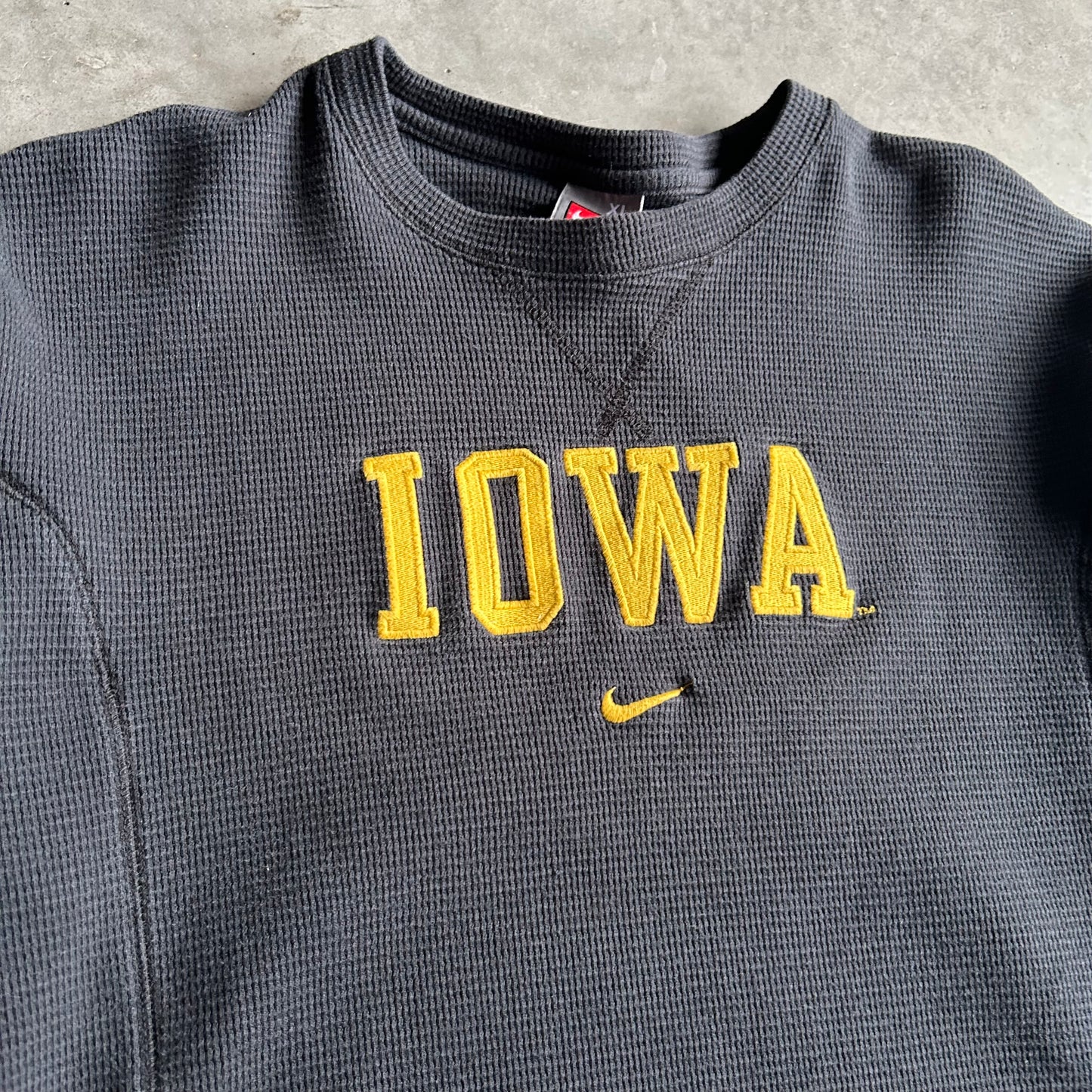 Y2K Nike Center Swoosh Iowa Thermal Tee