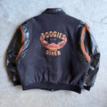 Vintage Boogie’s Diner Leather Arm Wool Varsity Jacket