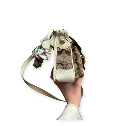 Coach Y2K Signature Mini Shoulder Bag Tan/White