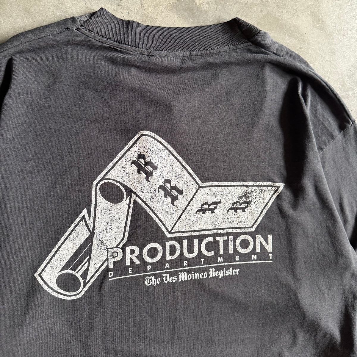 Vintage Des Moines Register Production Dept. Longsleeve