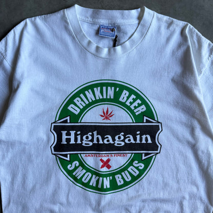 Vintage Drinkin’ Beer & Smokin Budd Highagain Amsterdam T Shirt