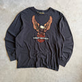 Harley Davidson Eagle With Emblem Cut and Sew Longsleeve