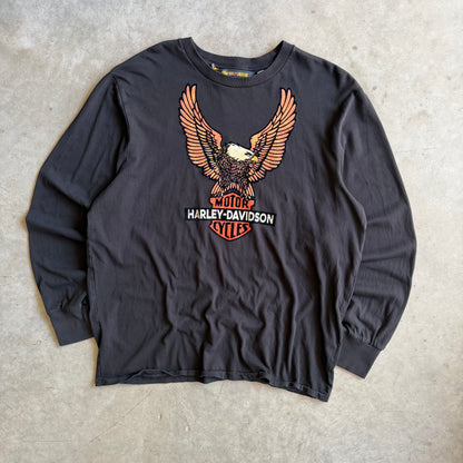 Harley Davidson Eagle With Emblem Cut and Sew Longsleeve