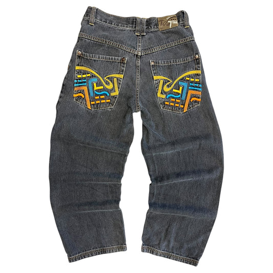 Y2K 96North Embroidered Baggy Jeans