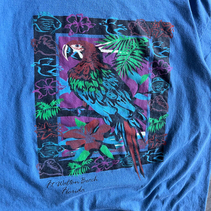 Y2K Bravo Walton Beach Parrot Portrait Tee