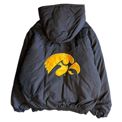 Vintage Starter Iowa Hawkeyes 1/4 Zip Puffer Jacket