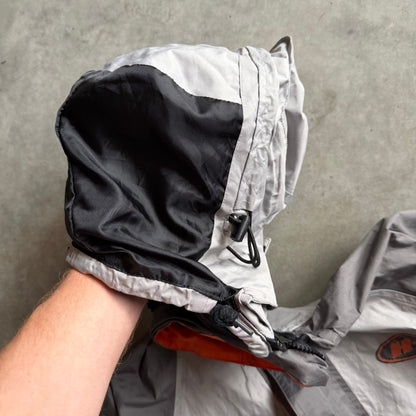 Y2K Harley Davidson Gray & Orange Windbreaker Jacket