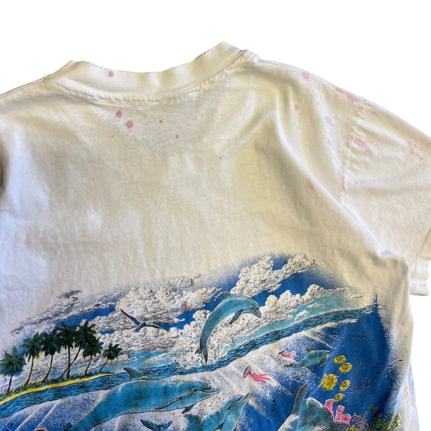 Vintage St. Croix Ocean Nature Wrap Around Tee