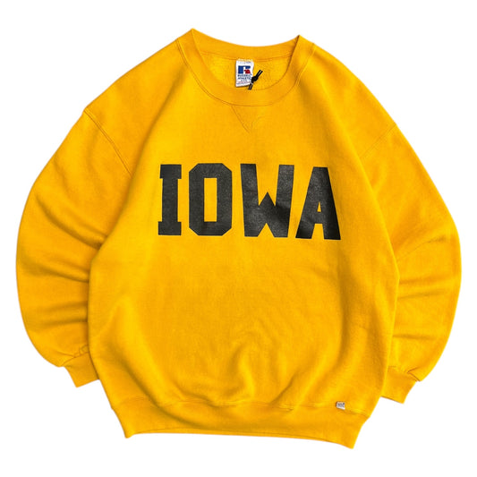 Vintage Russell Athletic Iowa Yellow Sweatshirt