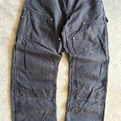 Carhartt Black Double Knee Work Pants
