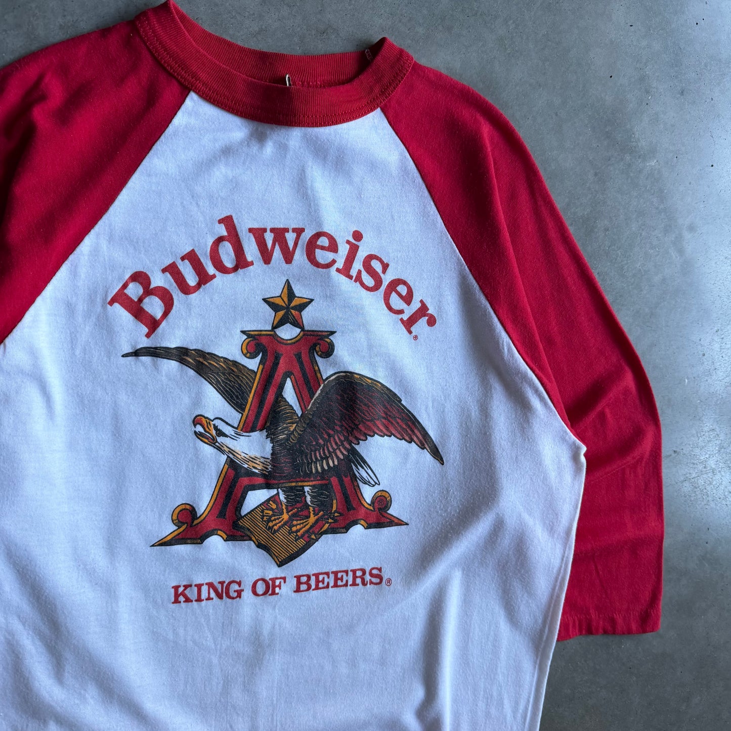 Vintage Budweiser King Of Beers Eagle Raglan Tee