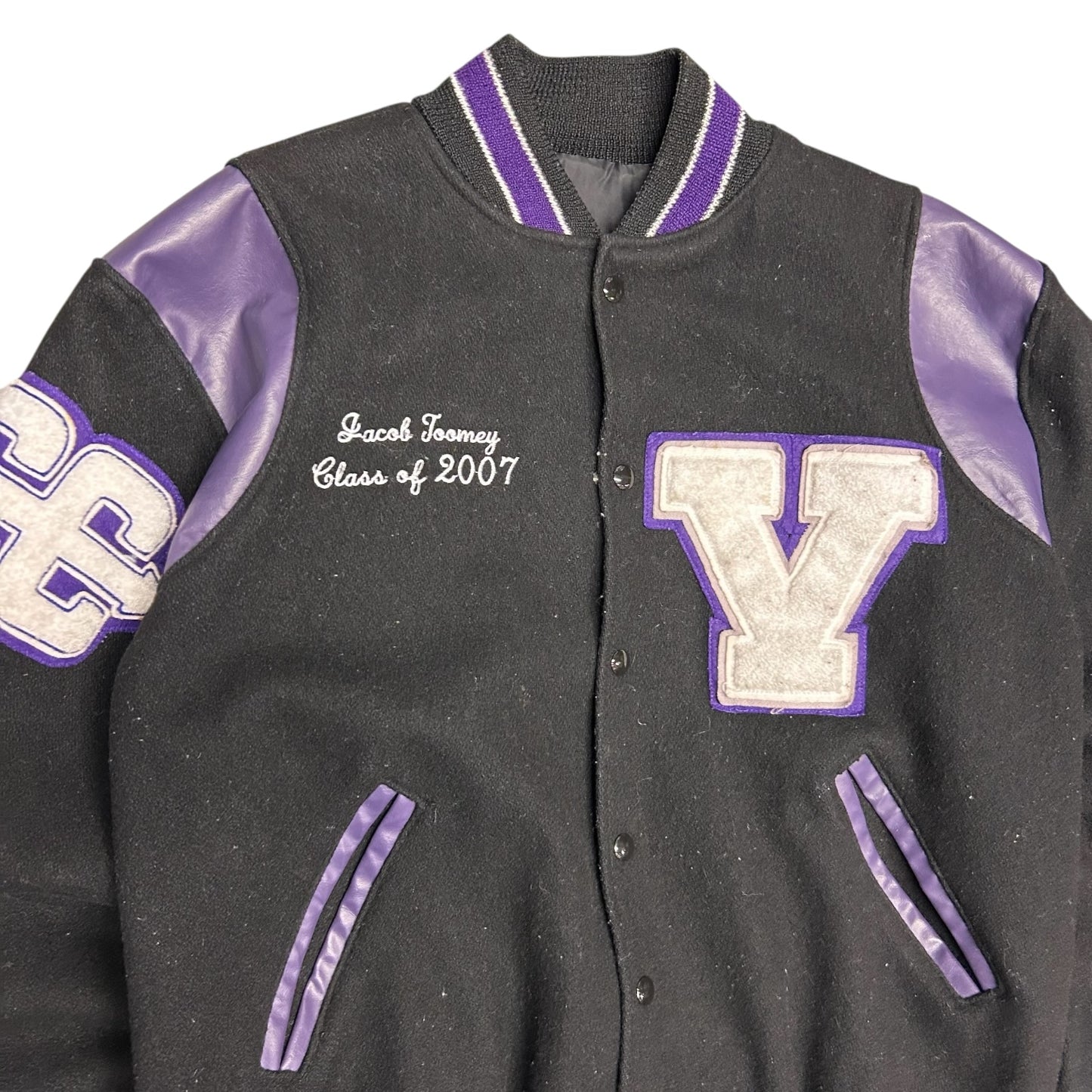 2007 Black & Purple Wendy’s Highschool Heisman Varsity Jacket