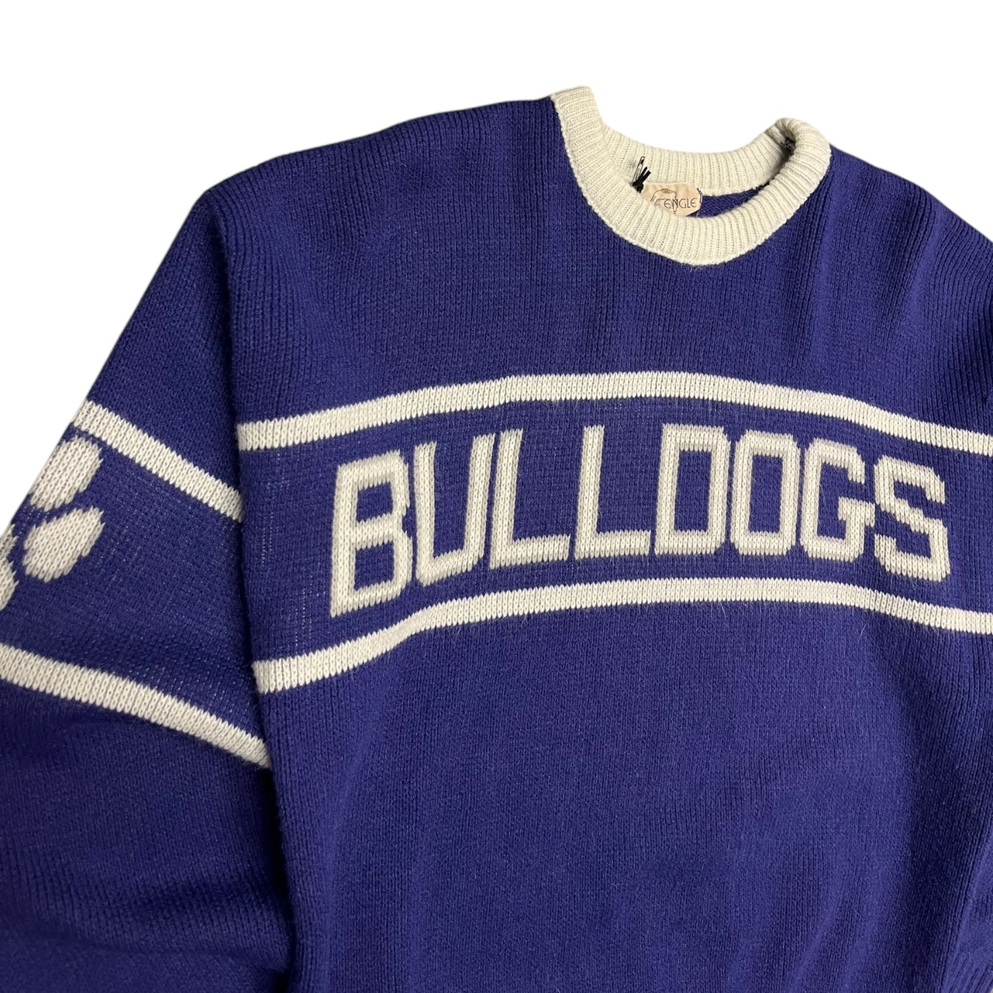 Vintage Cliff Engle Drake University Bulldogs Knit Sweater