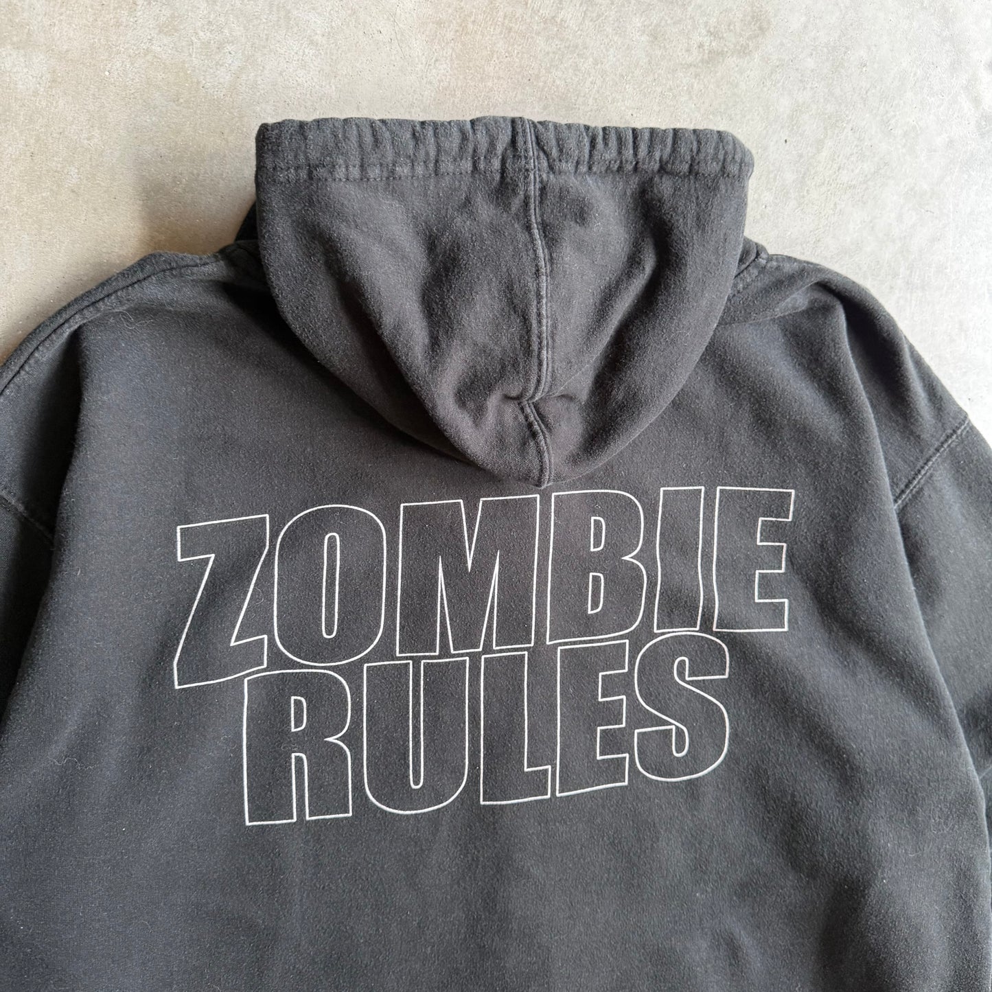 Y2K Rob Zombie Black/White Portrait Zip-Up Hoodie