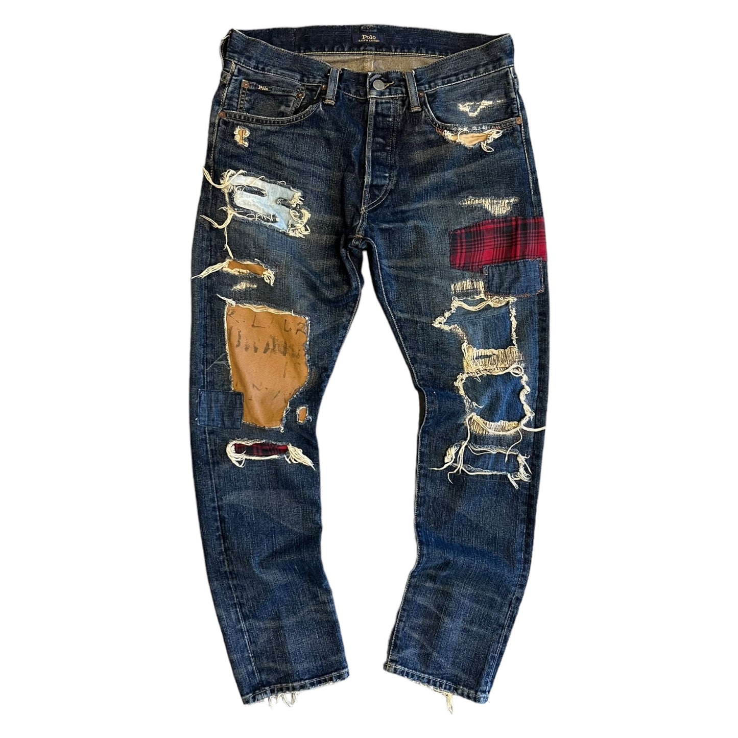 Polo Ralph Lauren Distressed Patchwork Jeans