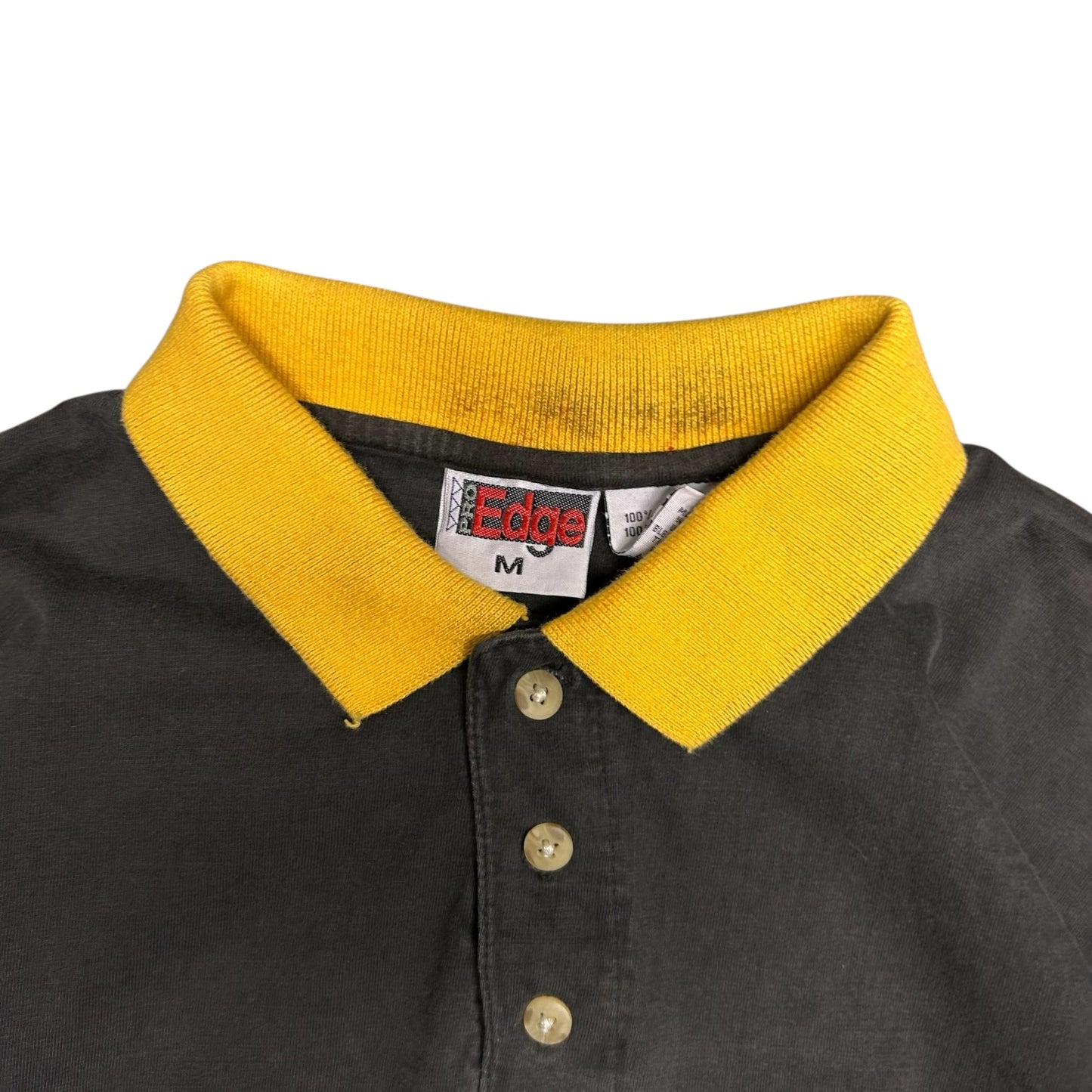 Vintage Iowa Hawkeyes Black & Yellow Polo Shirt