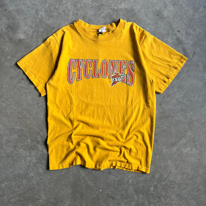 Vintage Iowa State Cyclones CyNado Spell-Out Yellow Tee