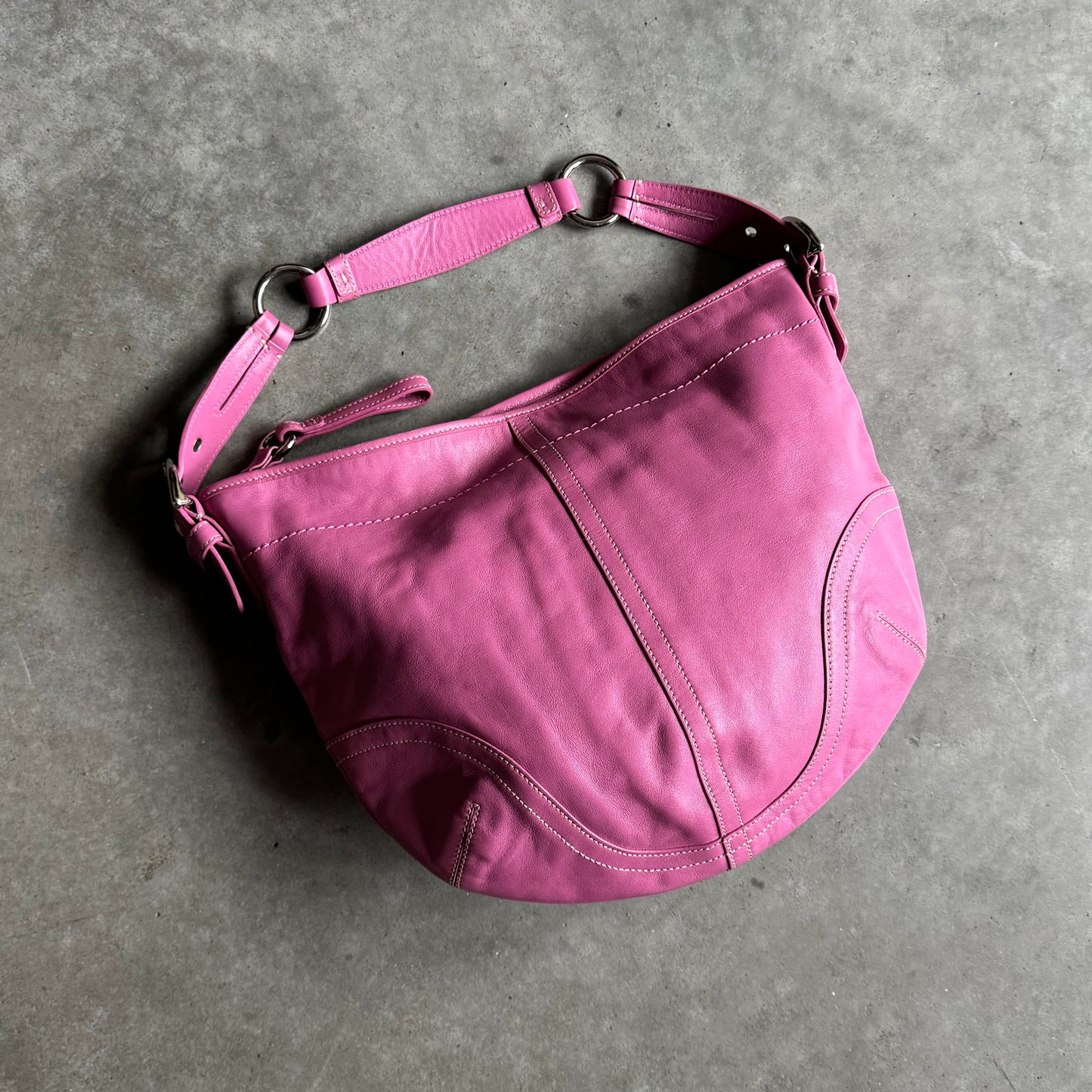 Y2K Coach Rare Barbie Pink Large Hobo Shoulder Bag Mint Condition