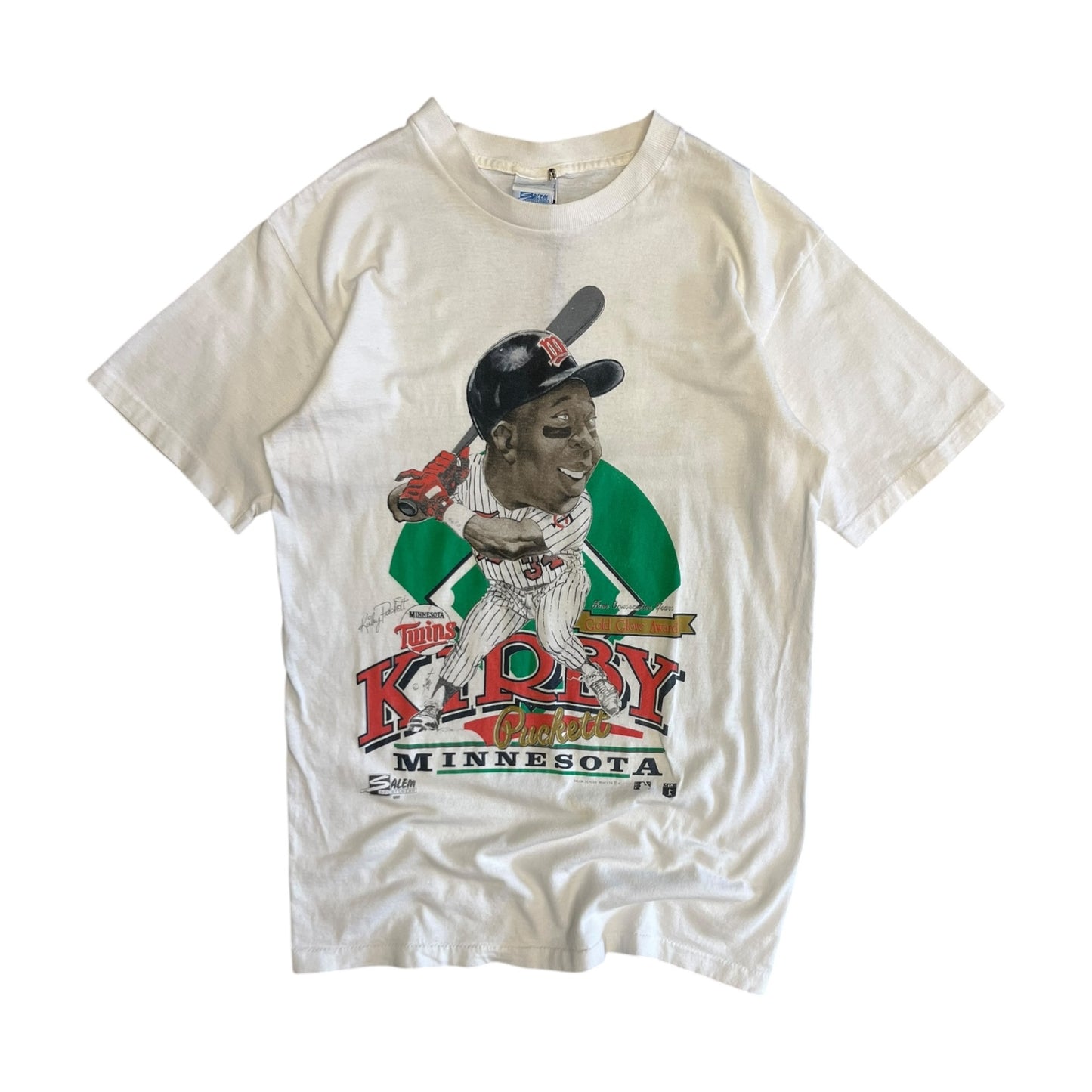 Vintage Salem Kirby Puckett Caricature Tee