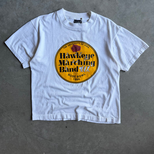 Vintage 1986 Iowa Hawkeyes Rose Bowl Marching Band Tee