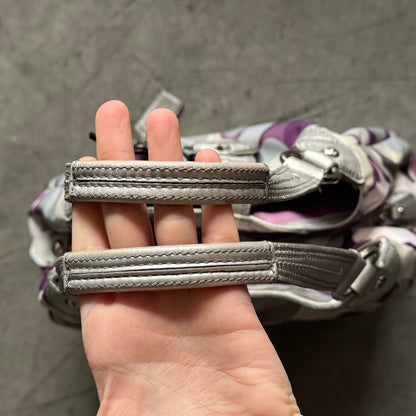 Y2K Coach SoHo Hobo Bag In Purple/Silver Signature Print