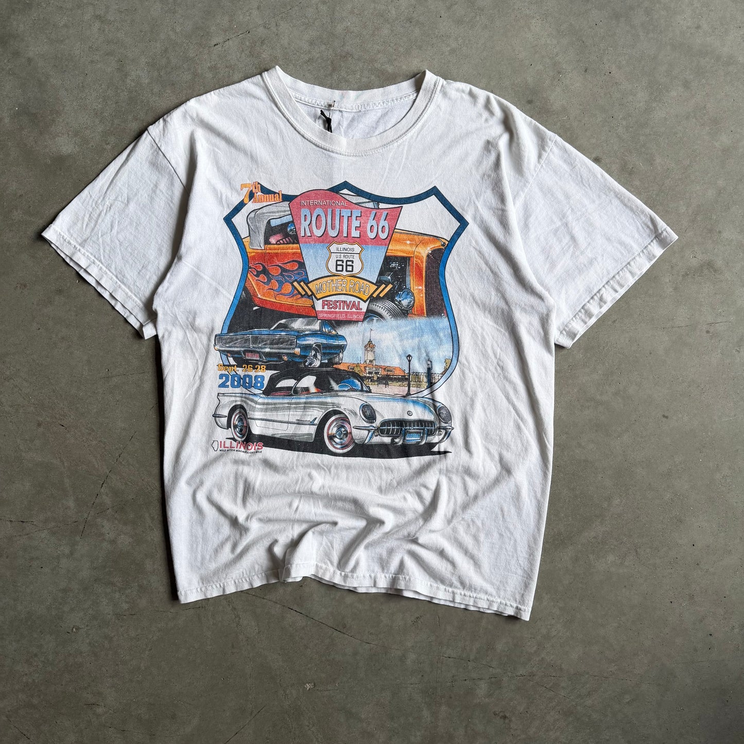 Vintage 7th Annual Route 66 Festival Classic Cars Tee