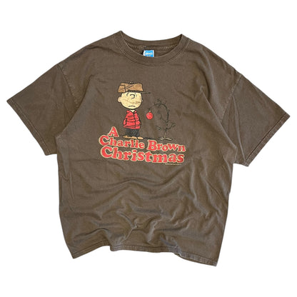 Y2K A Charlie Brown Christmas Brown Tee