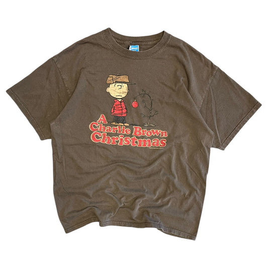 Y2K A Charlie Brown Christmas Brown Tee