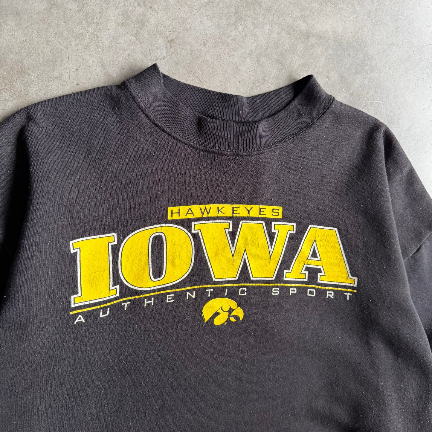 Y2K Iowa Hawkeyes Neon Spell-Out Sweatshirt