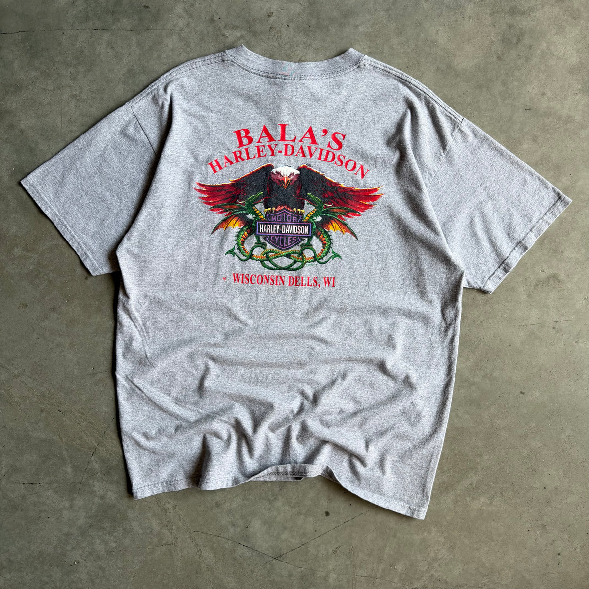 Y2K Harley Davidson US Flag Star Tee