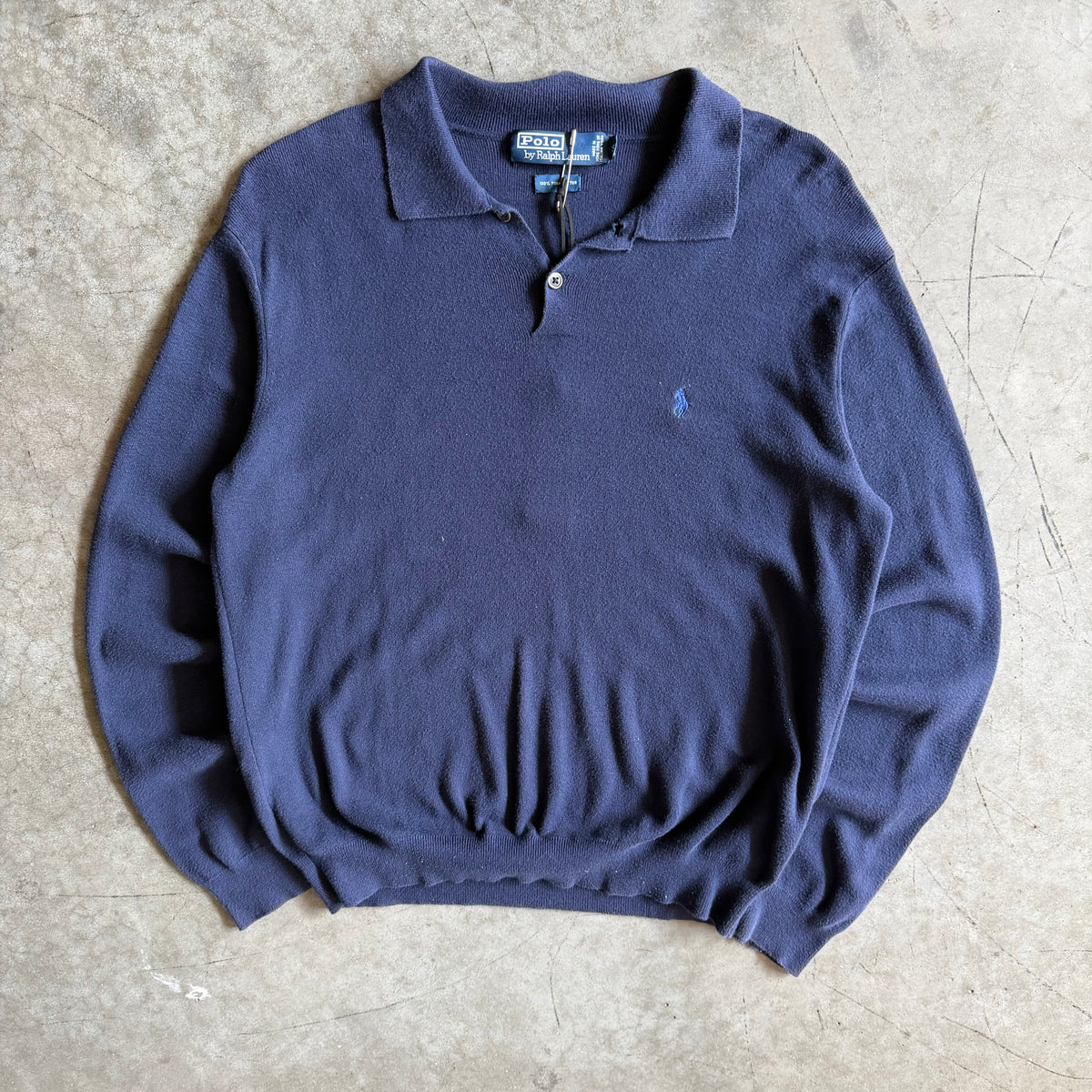 Polo Ralph Lauren Navy 2 Button Navy Sweatshirt