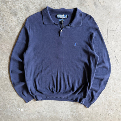 Polo Ralph Lauren Navy 2 Button Navy Sweatshirt