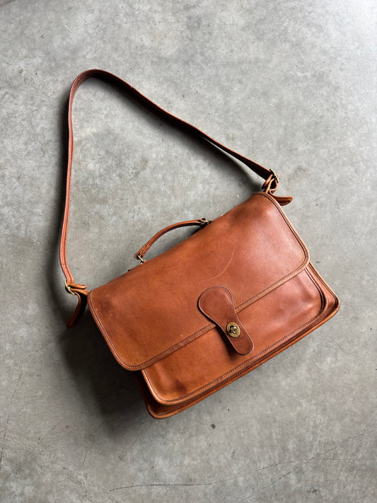 80s Coach Metropolitan Brief British Tan