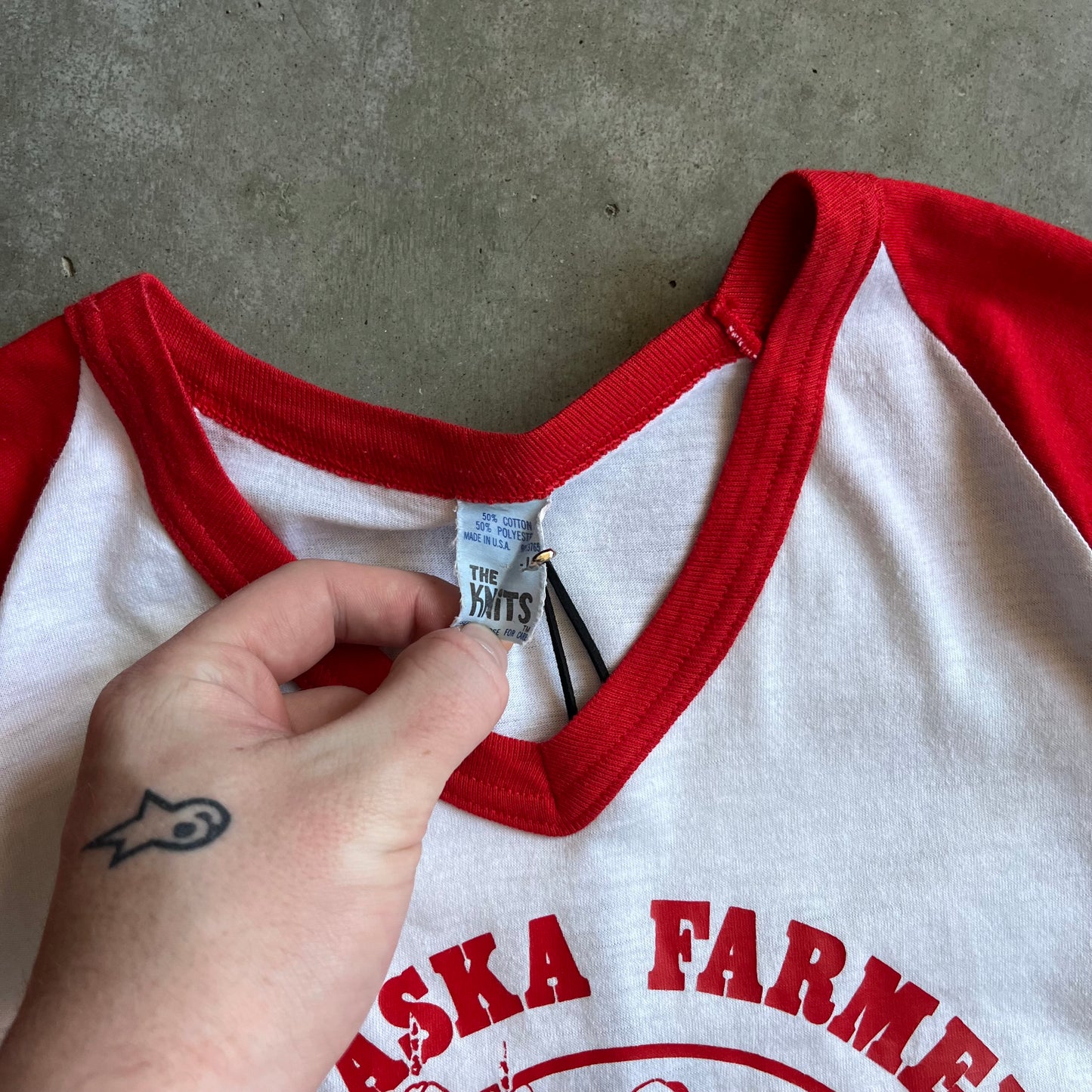 Vintage Nebraska Farmers ‘Outstanding In Their Field’ Baseball Tee