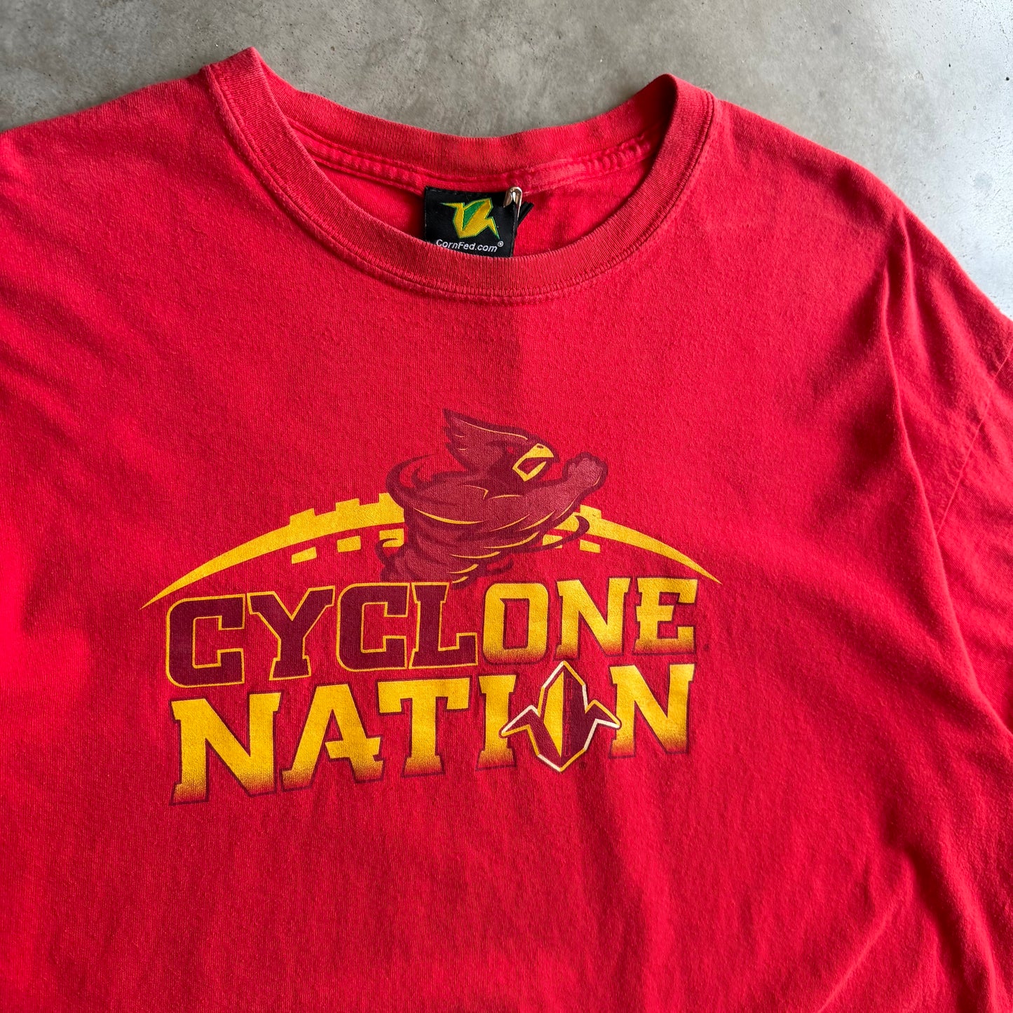 Y2K Iowa State Cornfed “Cyclone Nation” Tee