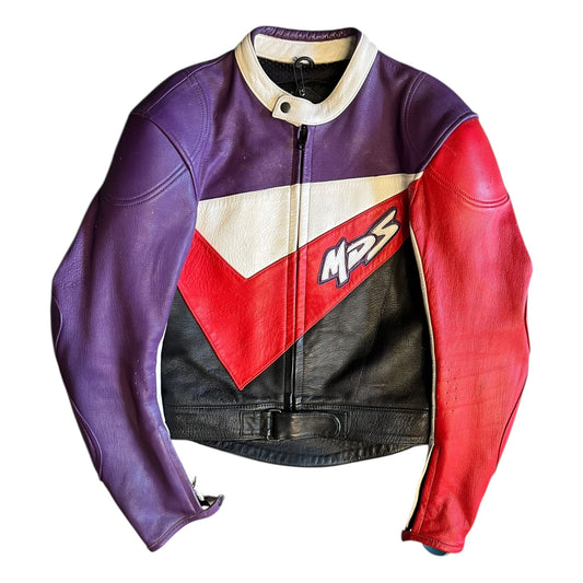 Vintage MDS Leather Motorcycle Jacket w/ Pads